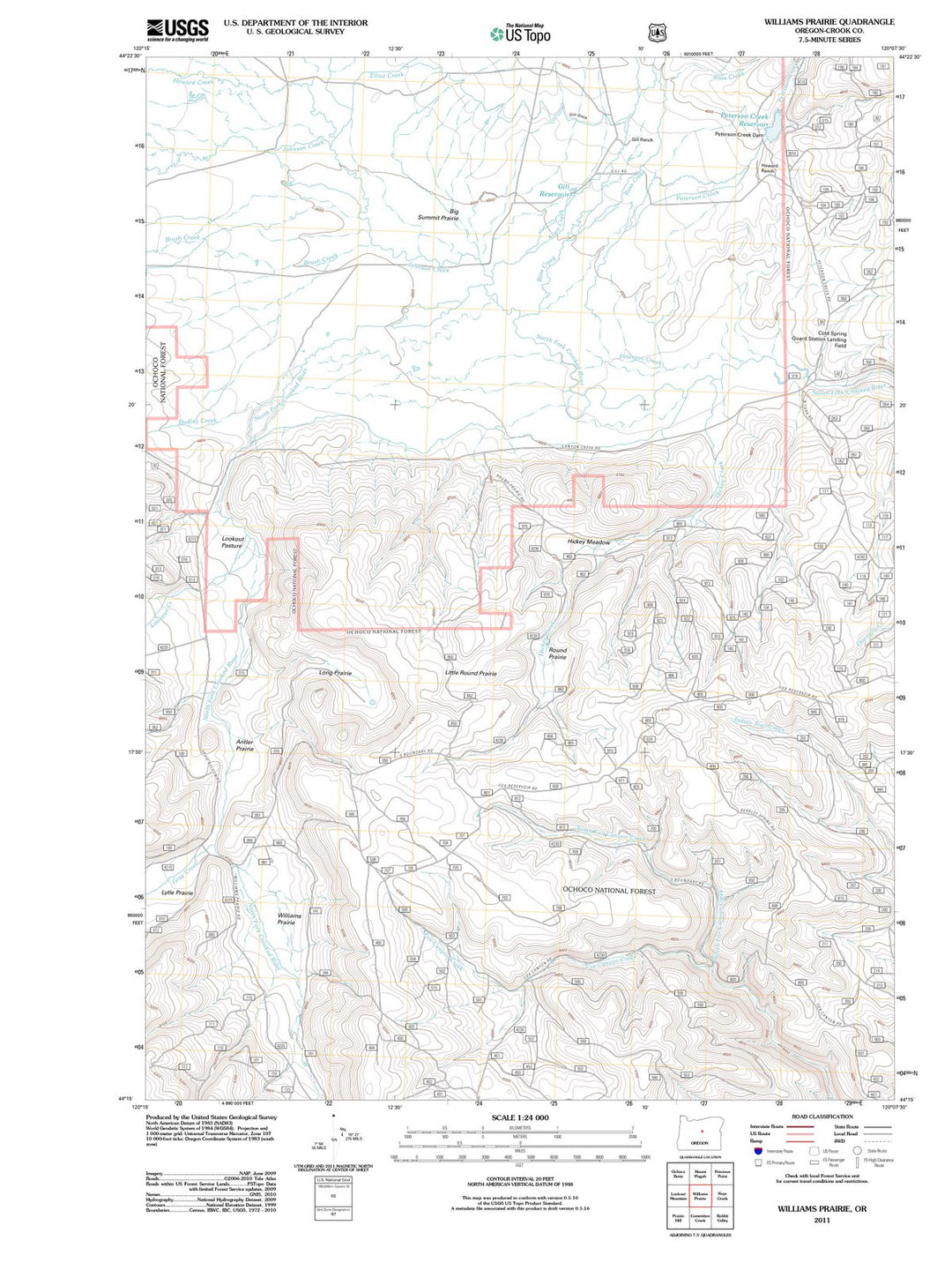 2011 Williams Prairie, OR - Oregon - USGS Topographic Map