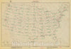 Historic Nautical Map - Outline Chart Of The United States, 1946 AeroNOAA Chart - Minnesota, Michigan, New York, Florida (MN, MI, NY, FL) - Vintage Wall Art