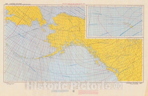 Historic Nautical Map - Isogonic Chart Of The United States Alaska And Hawaii, 1960 NOAA Magnetic Historic Nautical Map - Alaska, Hawaii (AK, HI) - Vintage Wall Art