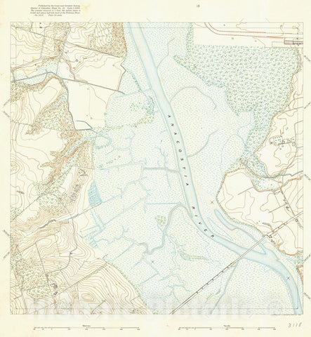 Historic Nautical Map - Survey Of Potomac Region, 1894 NOAA Topographic Historic Nautical Map - District of Columbia (DC) - Vintage Wall Art