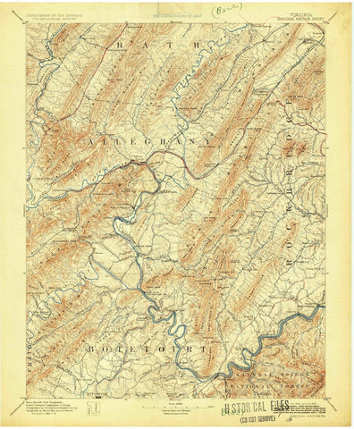 1894 Natural Bridge, VA - Virginia - USGS Topographic Map