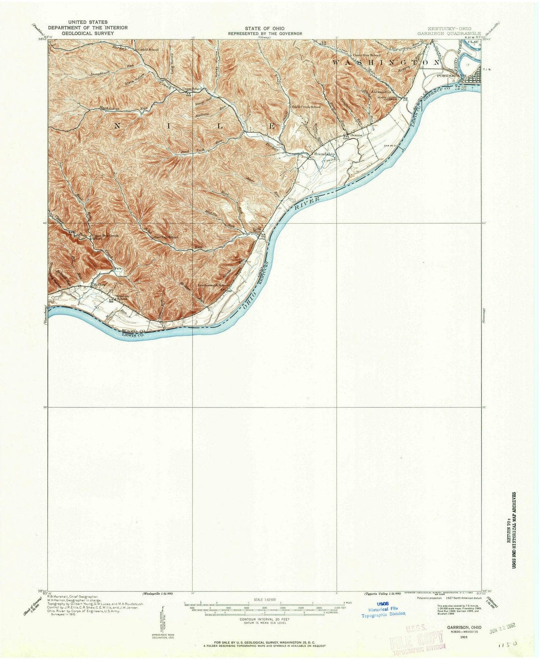 1915 Garrison, KY - Kentucky - USGS Topographic Map