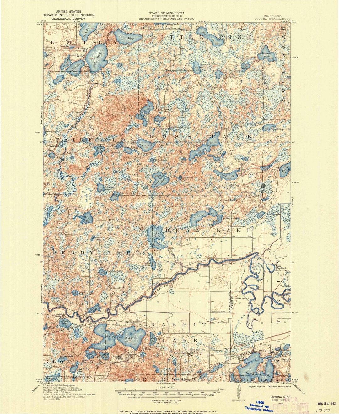 1913 Cuyuna, MN - Minnesota - USGS Topographic Map