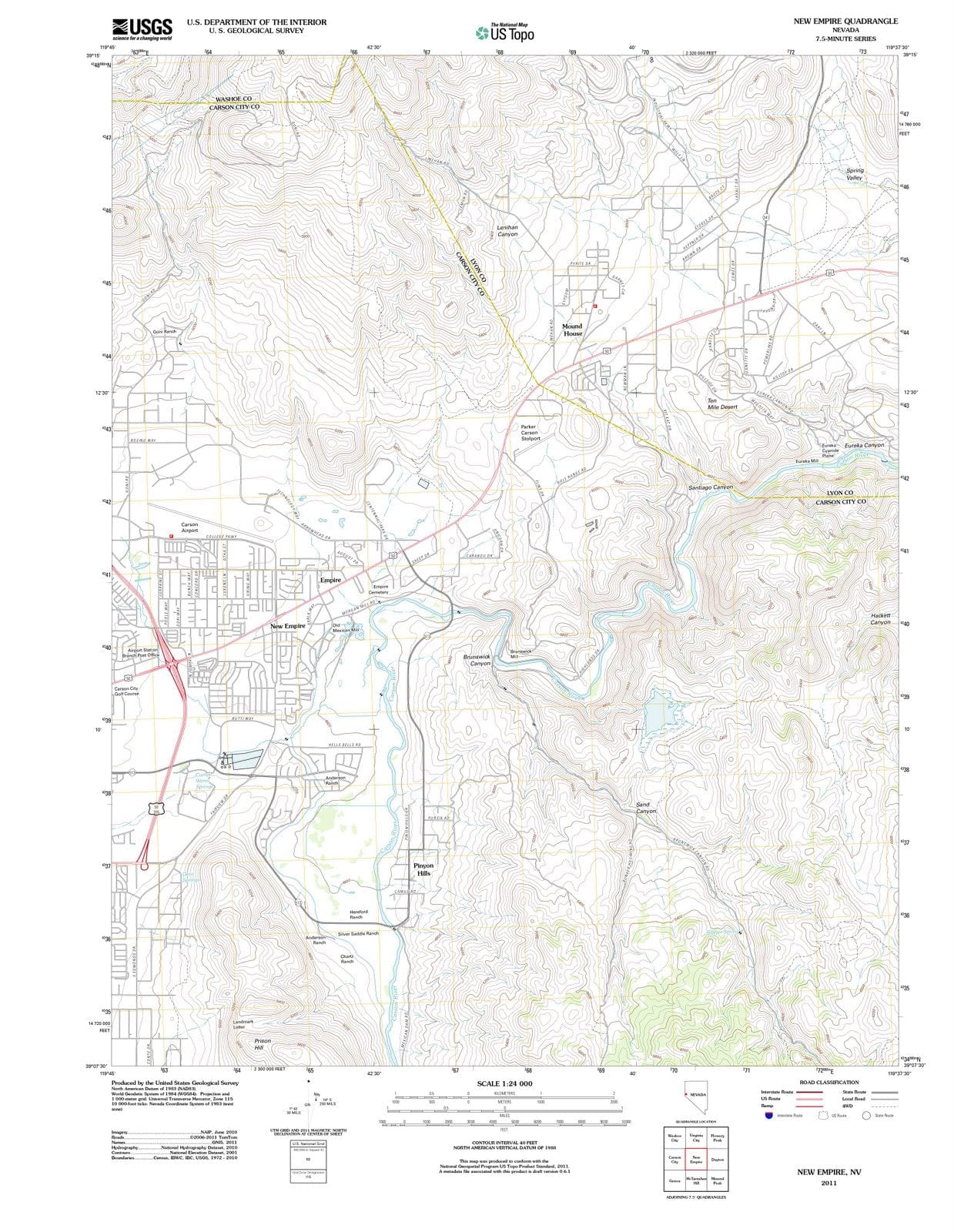 2011 New Empire, NV - Nevada - USGS Topographic Map