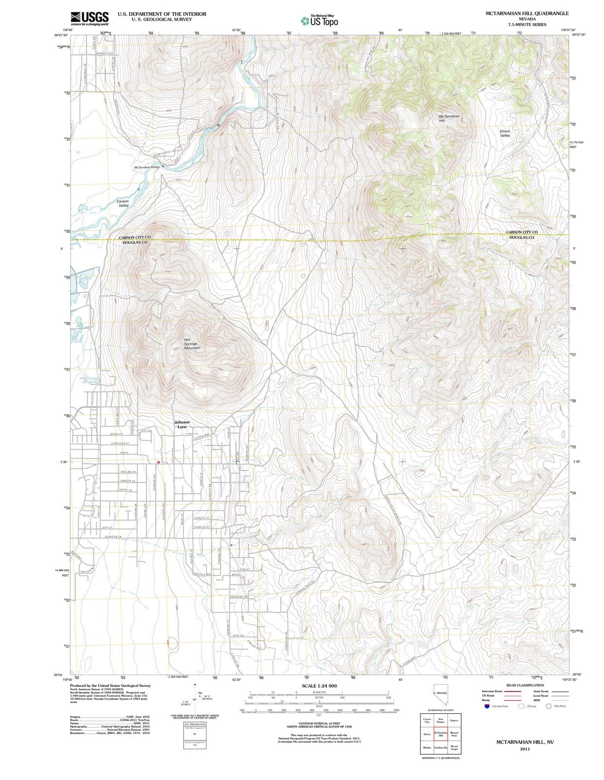 2011 McTarnahan Hill, NV - Nevada - USGS Topographic Map