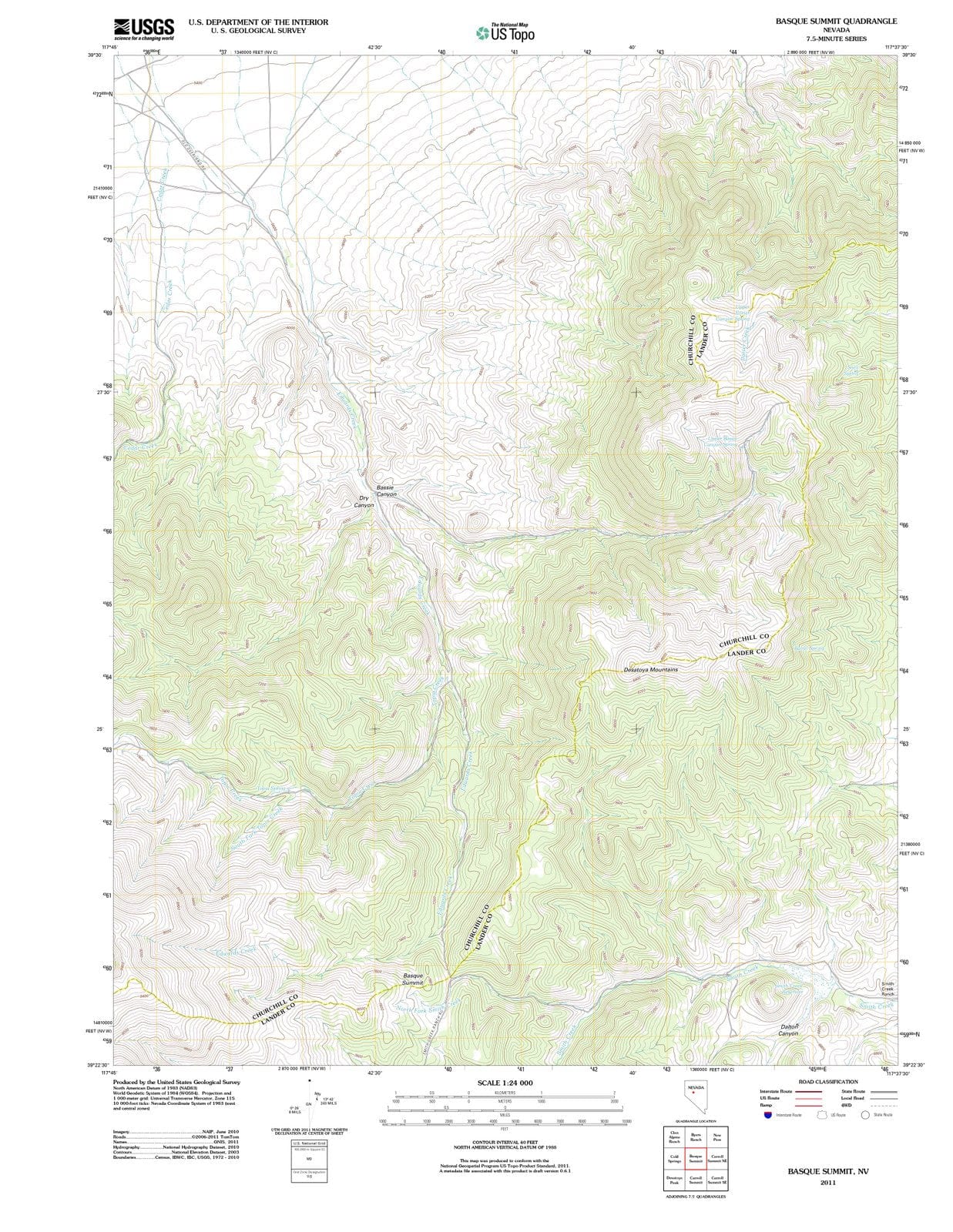 2011 Basque Summit, NV - Nevada - USGS Topographic Map
