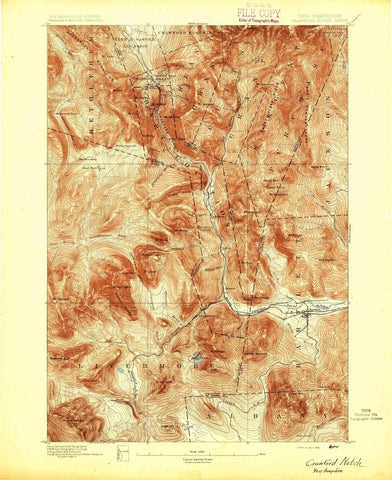 1895 Crawford Notch, NH - New Hampshire - USGS Topographic Map