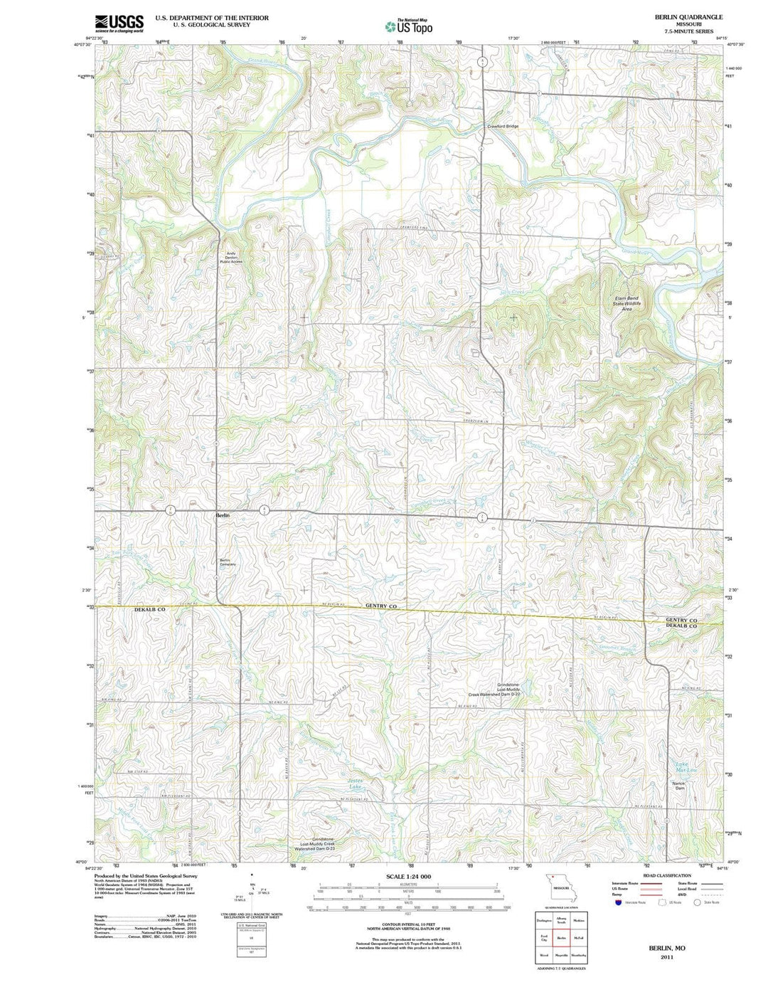 2011 Berlin, MO - Missouri - USGS Topographic Map