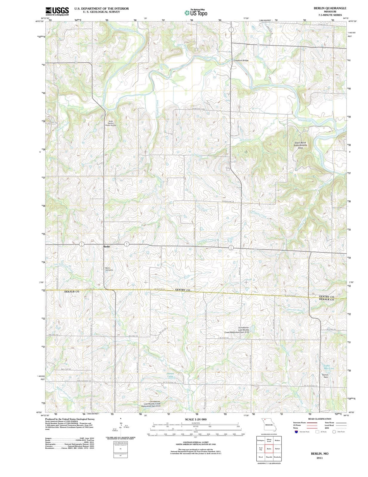 2011 Berlin, MO - Missouri - USGS Topographic Map