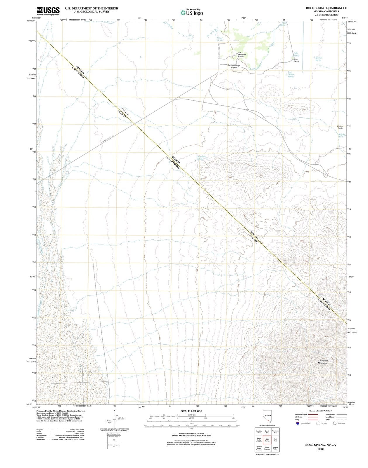 2012 Bole Spring, NV - Nevada - USGS Topographic Map
