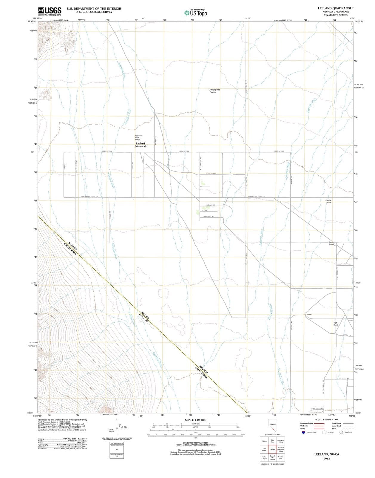 2012 Leeland, NV - Nevada - USGS Topographic Map