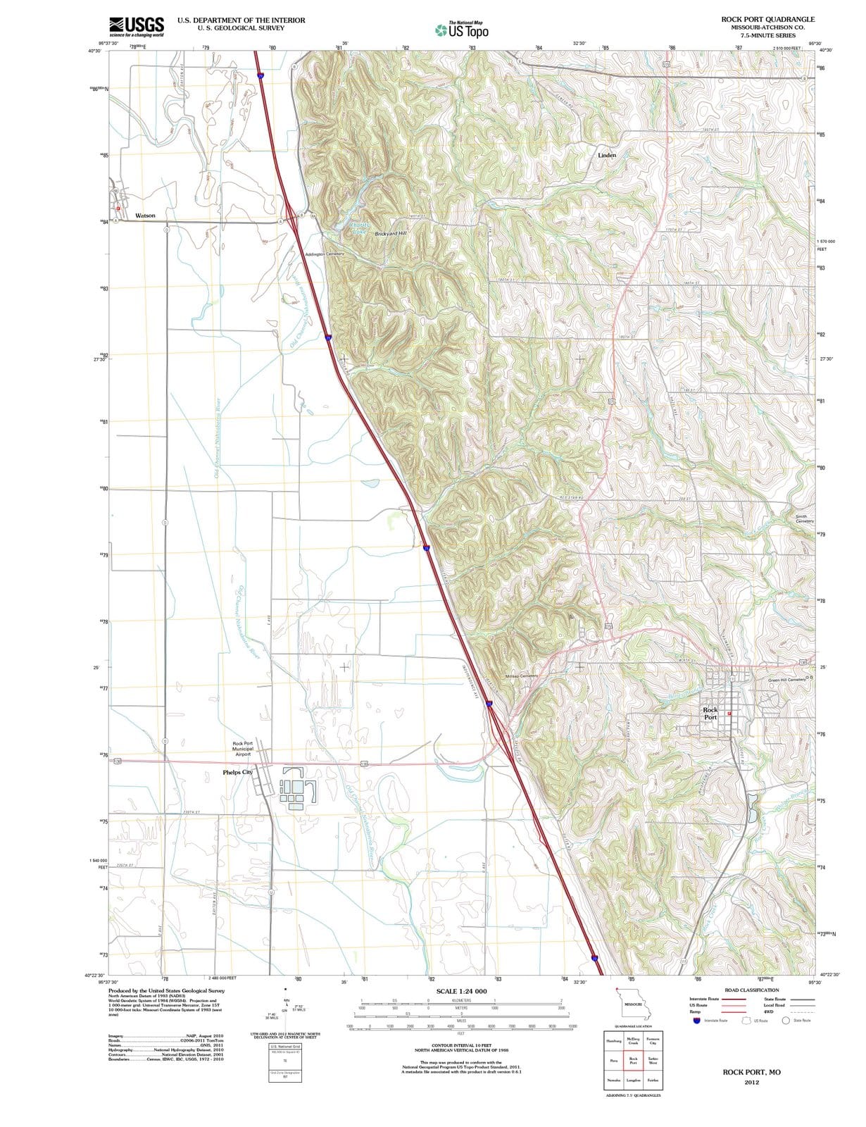 2012 Rock Port, MO - Missouri - USGS Topographic Map
