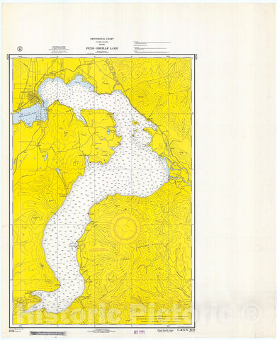 Historic Nautical Map - Pend Oreille Lake, 1965 NOAA Chart - Idaho (ID) - Vintage Wall Art