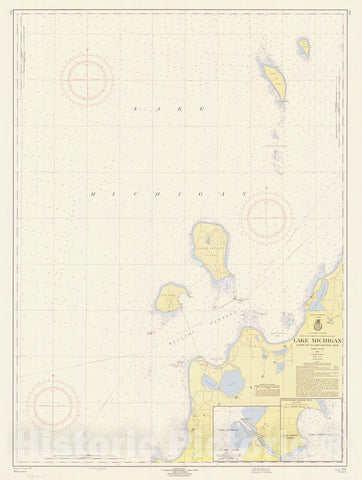 Historic Nautical Map - Lake Michigan Coast Platte Bay To Leelanau, 1957 NOAA Chart - Michigan (MI) - Vintage Wall Art