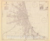 Historic Nautical Map - Chicago Lake Front, 1945 NOAA Chart - Illinois (IL) - Vintage Wall Art