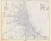 Historic Nautical Map - Chicago Lake Front, 1966 NOAA Chart - Illinois, Indiana (IL, IN) - Vintage Wall Art