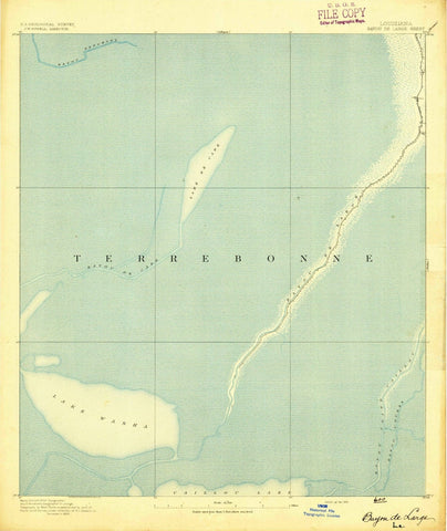 1894 Bayoue Large, LA - Louisiana - USGS Topographic Map