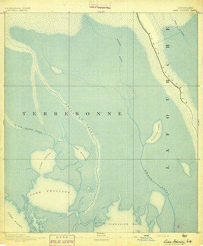 1894 Lake Felicity, LA - Louisiana - USGS Topographic Map
