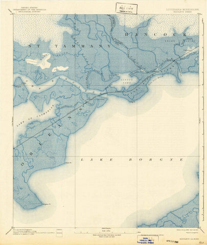 1893 Rigolets, LA - Louisiana - USGS Topographic Map