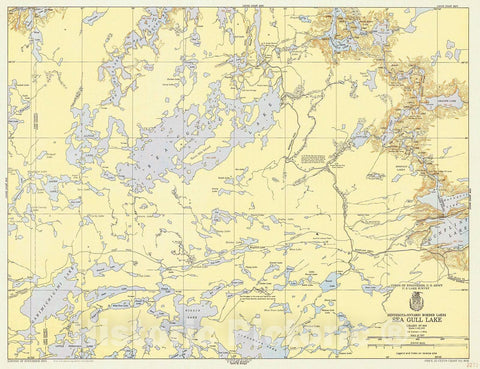 Historic Nautical Map - Minnesota - Ontario Border Lakes, Sea Gull Lake, 1955 NOAA Chart - Minnesota (MN) - Vintage Wall Art