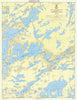 Historic Nautical Map - Basswood Lake, 1964 NOAA Chart - Minnesota (MN) - Vintage Wall Art, v2