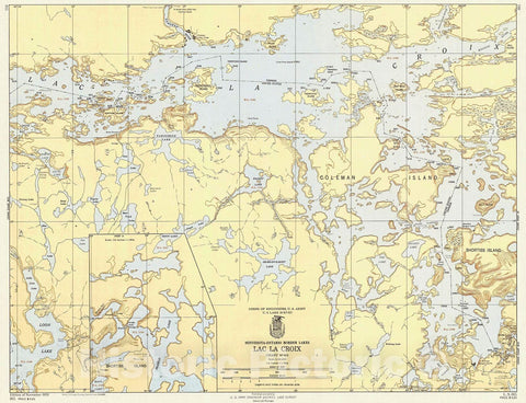 Historic Nautical Map - Minnesota - Ontario Border Lakes, Lac La Croix, 1959 NOAA Chart - Minnesota (MN) - Vintage Wall Art