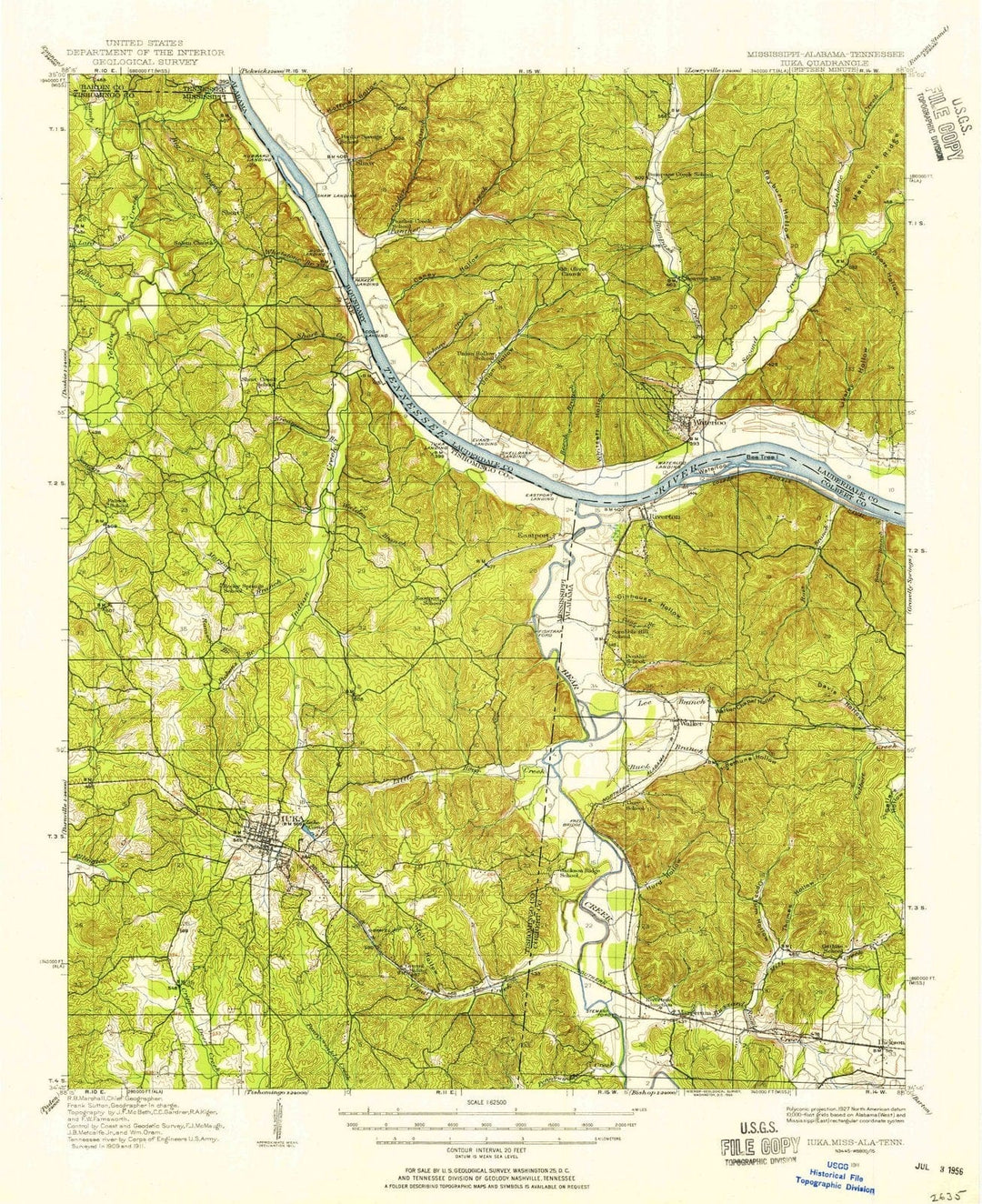 1911 Iuka, MS - Mississippi - USGS Topographic Map