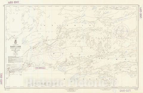 Historic Nautical Map - Rainy Lake International Falls To Dryweed Island, 1965 NOAA Chart - Minnesota (MN) - Vintage Wall Art