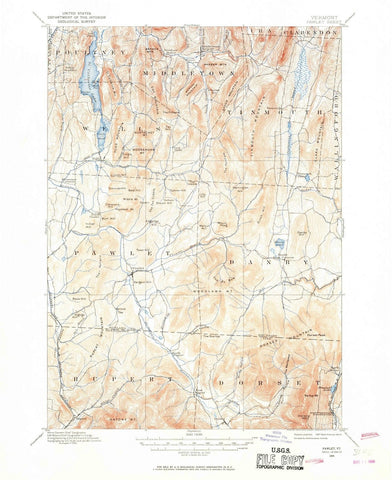 1894 Pawlet, VT - Vermont - USGS Topographic Map