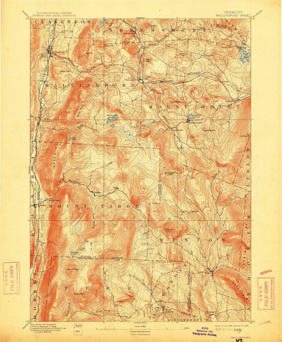 1893 Wallingford, VT - Vermont - USGS Topographic Map