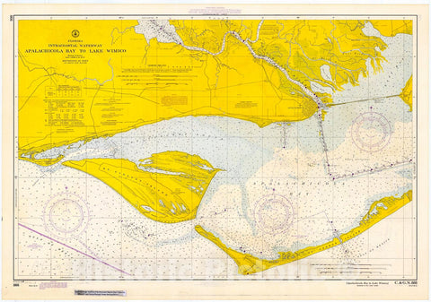 Historic Nautical Map - Apalachicola Bay To Lake Wimico, 1968 NOAA Chart - Florida (FL) - Vintage Wall Art