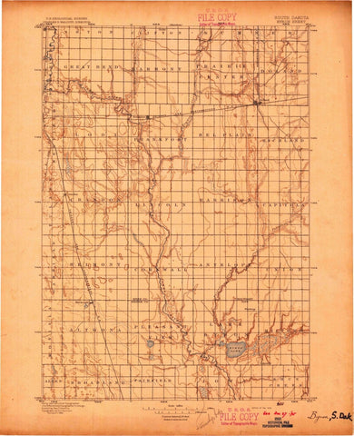 1895 Byron, SD - South Dakota - USGS Topographic Map