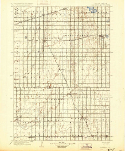 1899 De SMET, SD - South Dakota - USGS Topographic Map