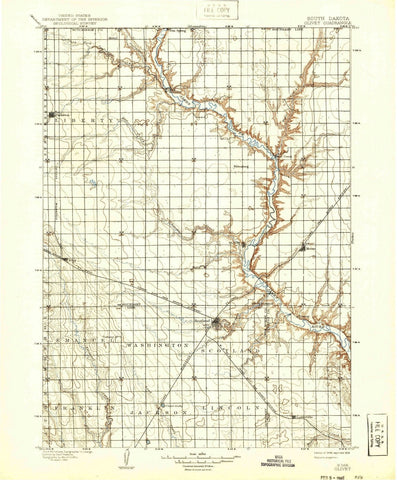 1898 Olivet, SD - South Dakota - USGS Topographic Map