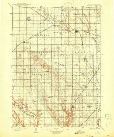 1898 Parker, SD - South Dakota - USGS Topographic Map