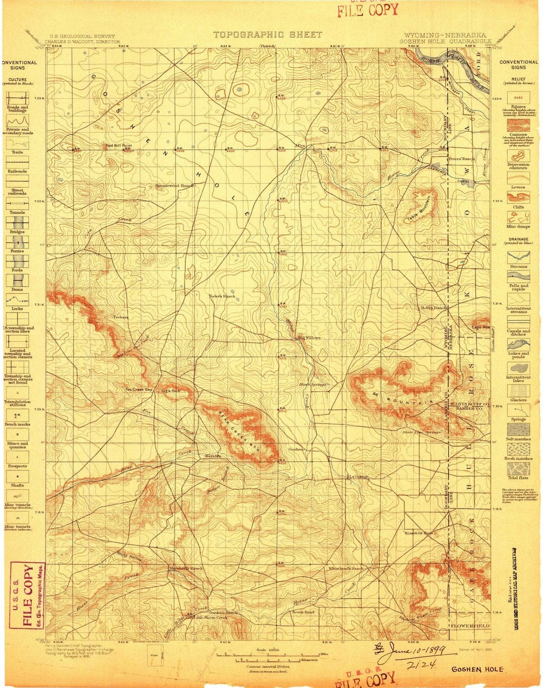 1899 Goshen Hole, WY - Wyoming - USGS Topographic Map