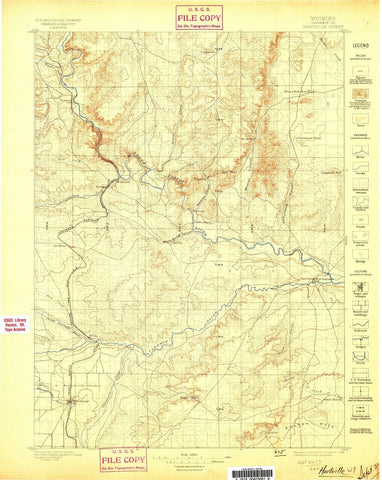 1896 Hartville, WY - Wyoming - USGS Topographic Map