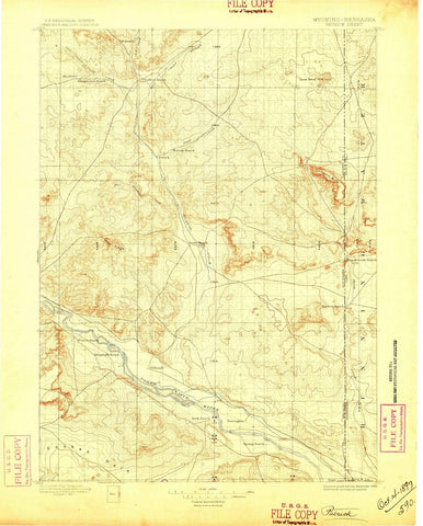 1896 Patrick, WY - Wyoming - USGS Topographic Map