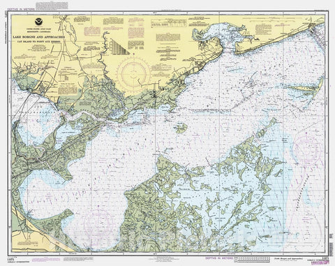 Historic Nautical Map - Lake Borgne And Approaches, 1994 NOAA Chart - Mississippi, Louisiana, Alabama (MS, LA, AL) - Vintage Wall Art