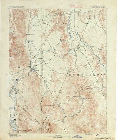1891 Wellington, NV - Nevada - USGS Topographic Map