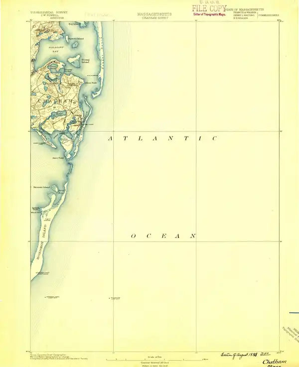 1888 Chatham, MA - Massachusetts - USGS Topographic Map