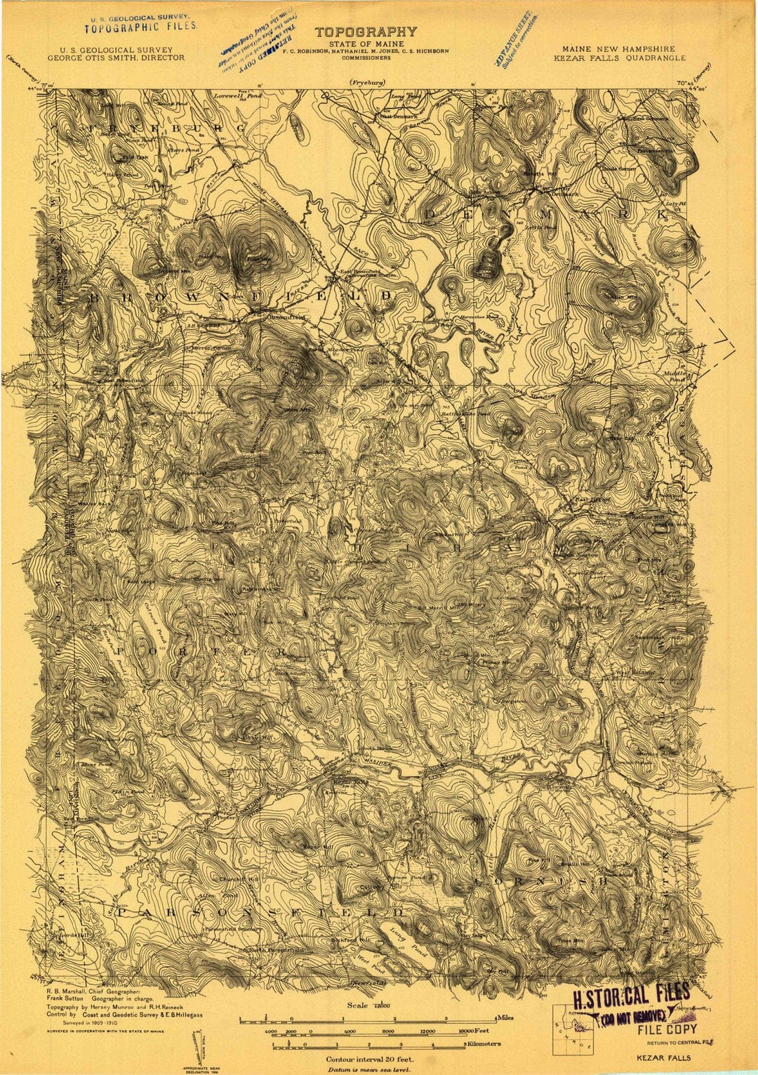 1910 Kezar Falls, ME - Maine - USGS Topographic Map