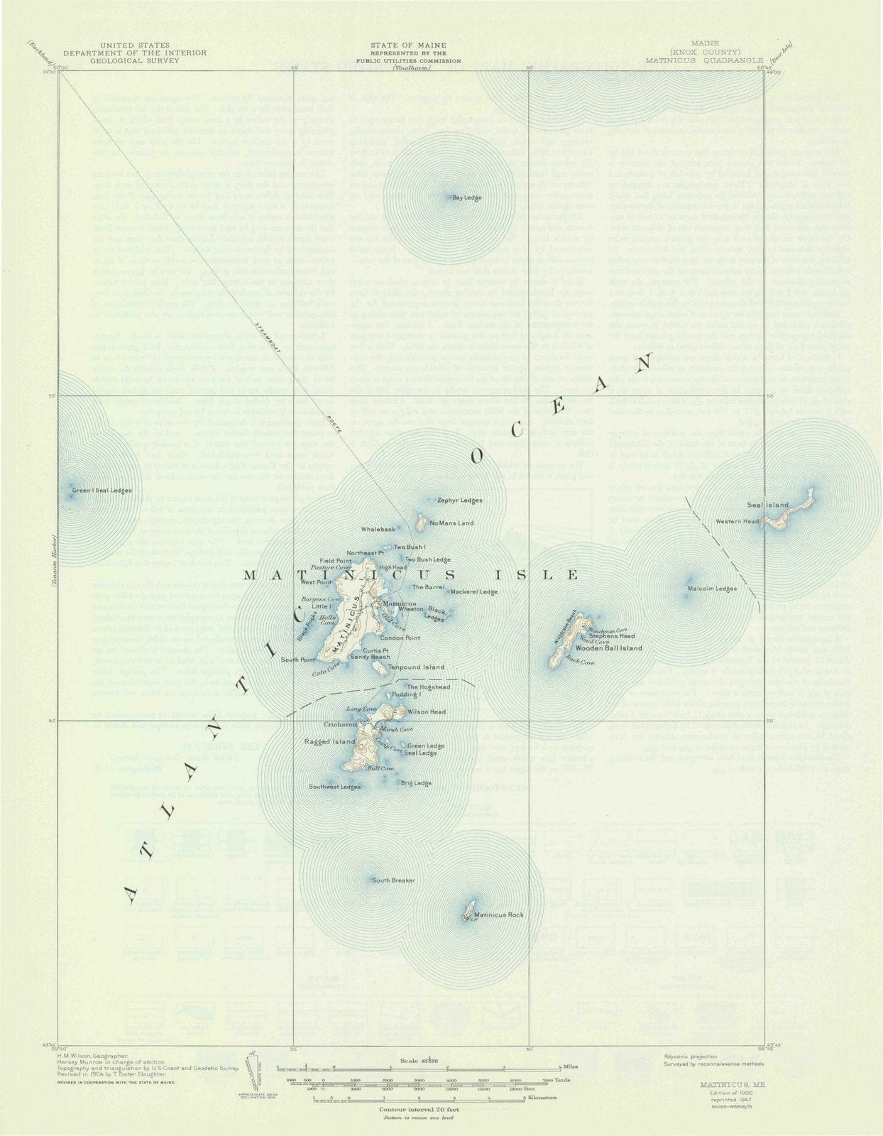 1906 Matinicus, ME - Maine - USGS Topographic Map