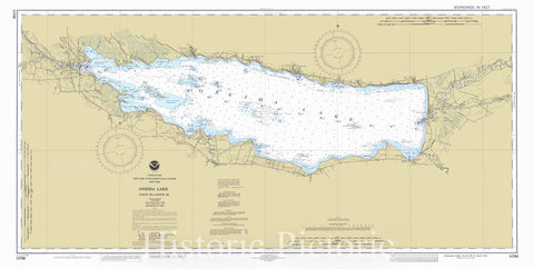 Historic Nautical Map - Oneida Lake Lock 22 To Lock 23, 1997 NOAA Chart - New York (NY) - Vintage Wall Art