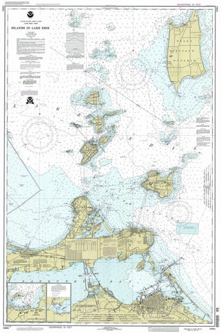 Historic Nautical Map - Islands In Lake Erie, 1995 NOAA Chart - Ohio (OH) - Vintage Wall Art