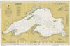 Historic Nautical Map - Lake Superior, 1980 NOAA Chart - Minnesota, Wisconsin, Michigan (MN, WI, MI) - Vintage Wall Art