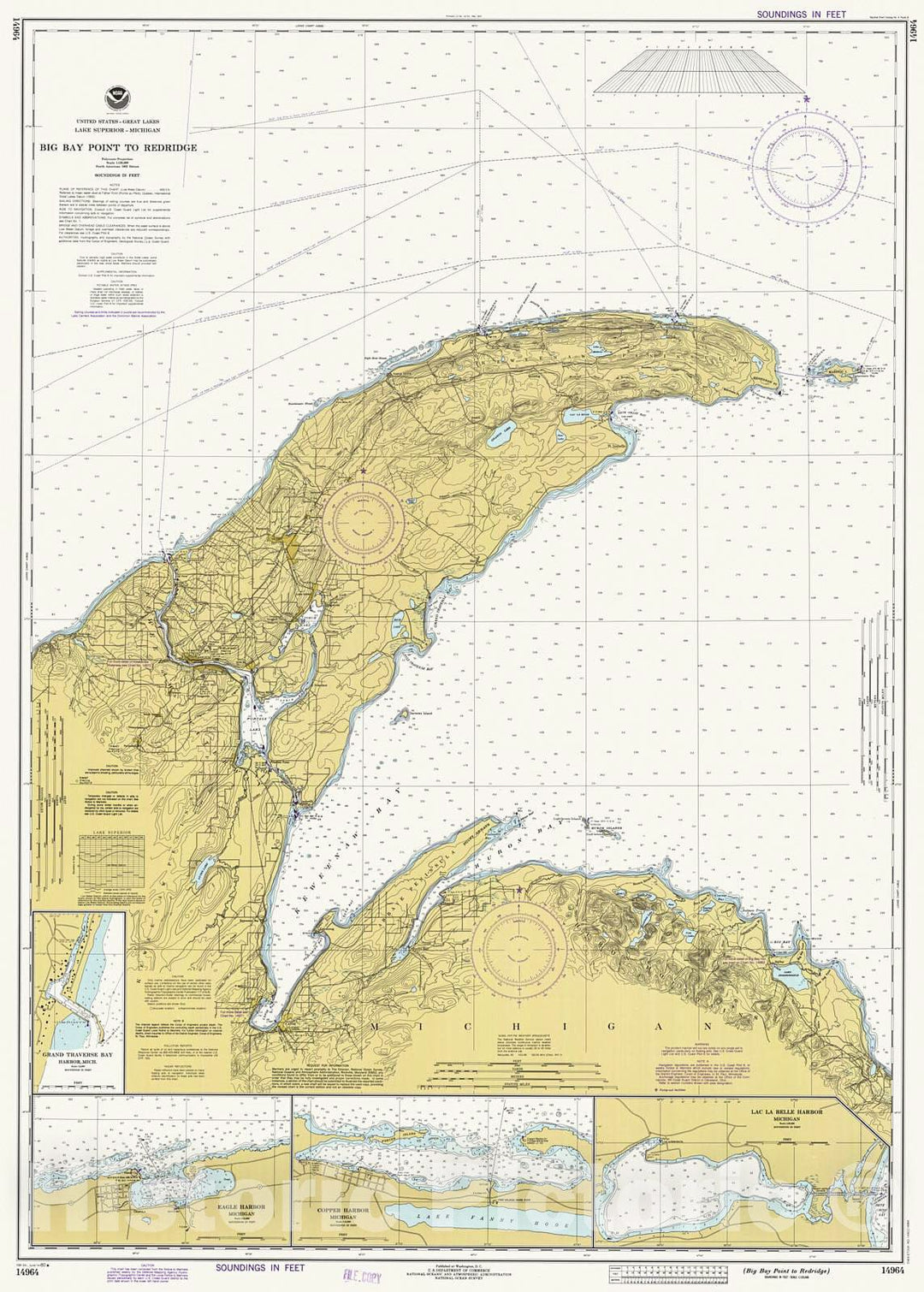 Historic Nautical Map - Big Bay Point To Redridge, 1980 NOAA Chart - M ...