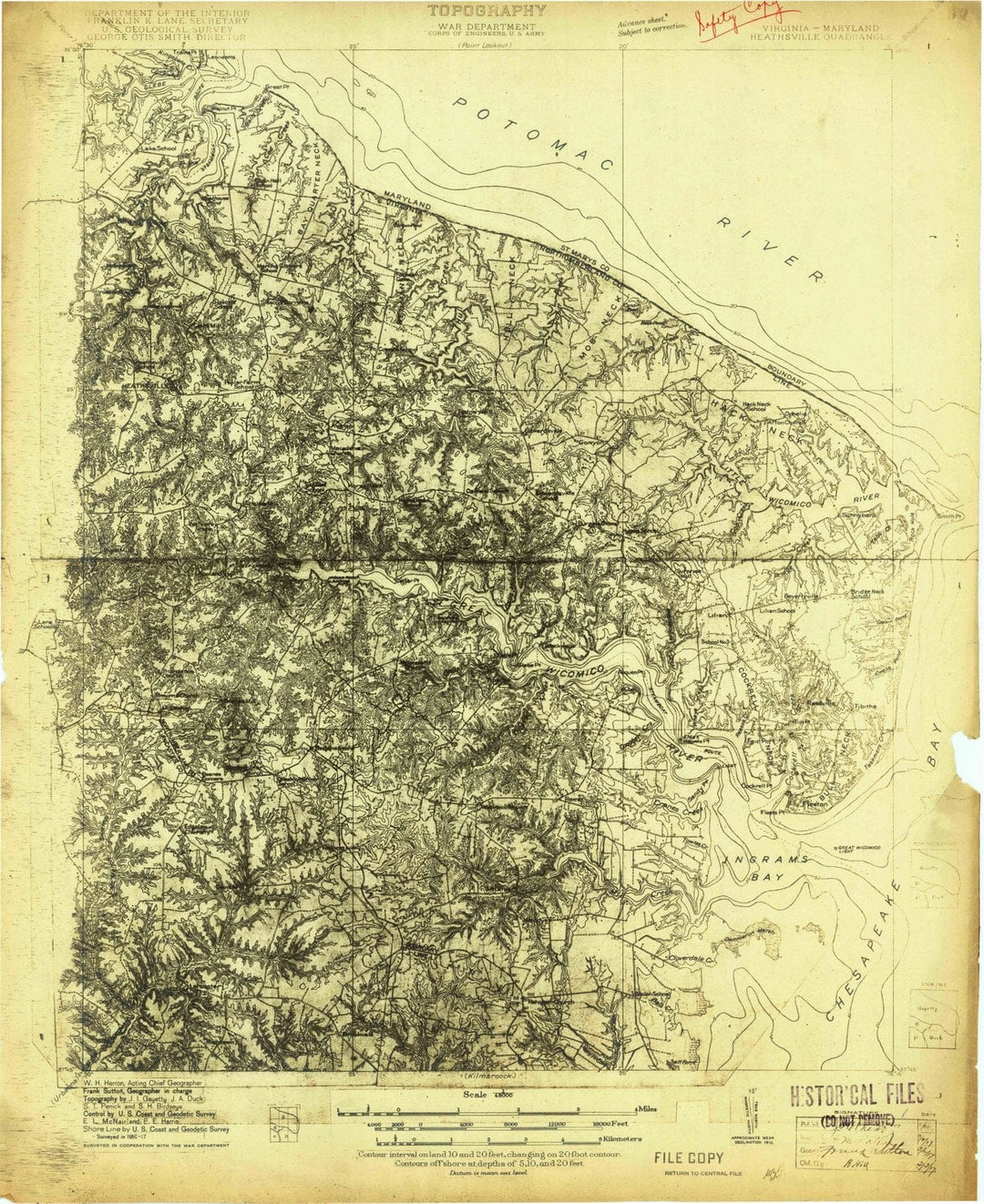 1917 Heathsville, VA - Virginia - USGS Topographic Map