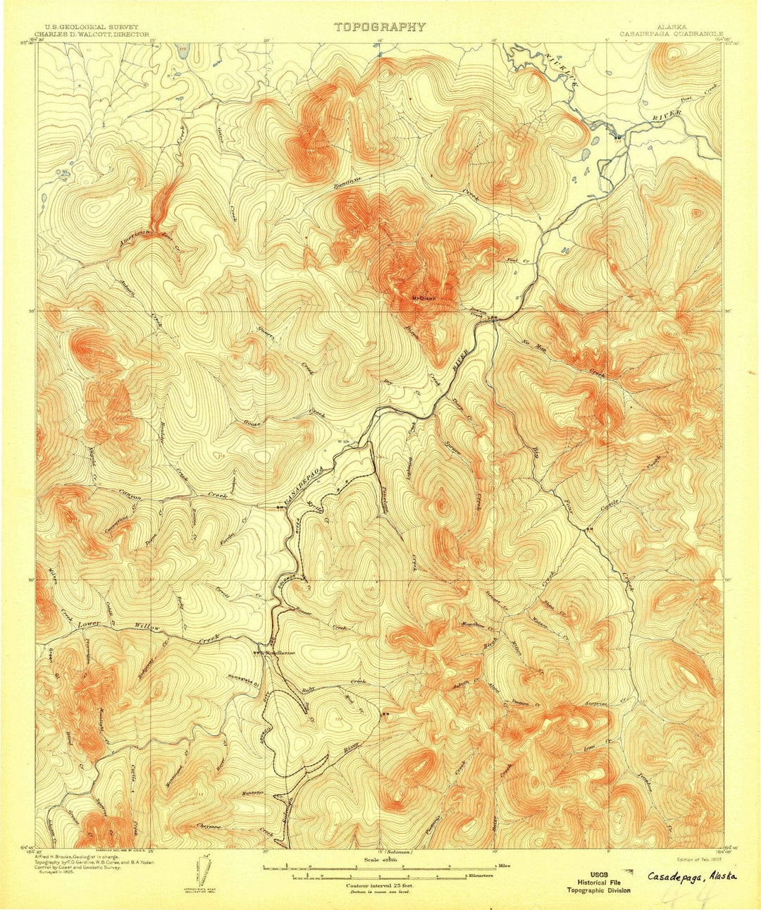 1907 Casadepaga, AK - Alaska - USGS Topographic Map