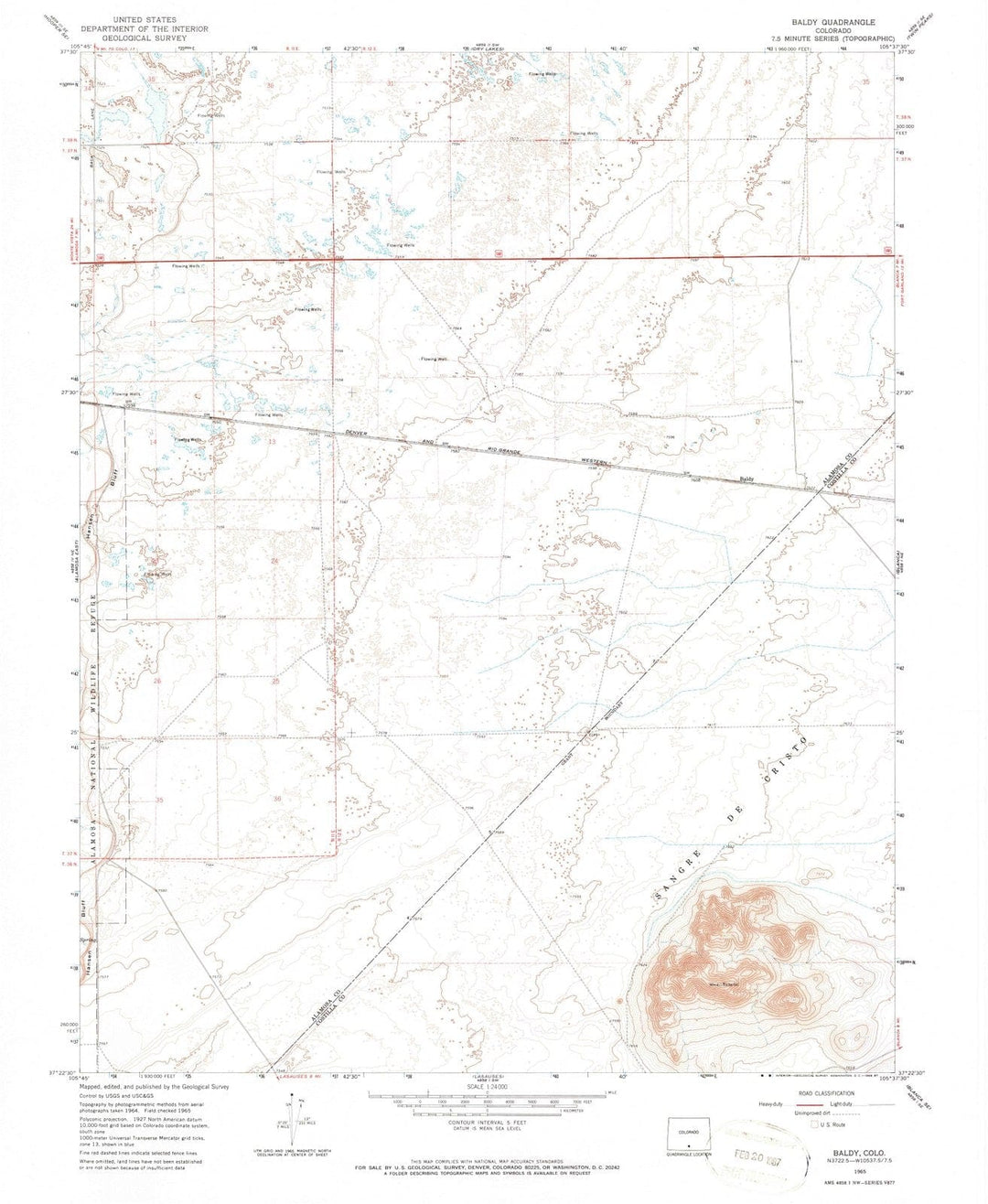 1965 Baldy, CO - Colorado - USGS Topographic Map